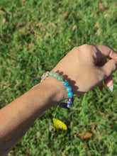 Charger l'image dans la galerie, Bracelet Sept Chakras • Jaspe rouge, cornaline, citrine, aventurine verte, apatite bleue, sodalite & améthyste