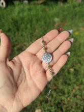 Charger l'image dans la galerie, Bracelet Fleur de vie • serpentine (argenté)