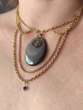 Charger l'image dans la galerie, Yelena • Obsidienne argentée et pyrite