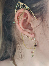Charger l'image dans la galerie, Bijou d'oreille • Style Elfe en Œil de tigre