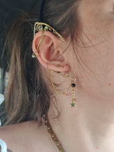 Charger l'image dans la galerie, Bijou d'oreille • Style Elfe en Œil de tigre