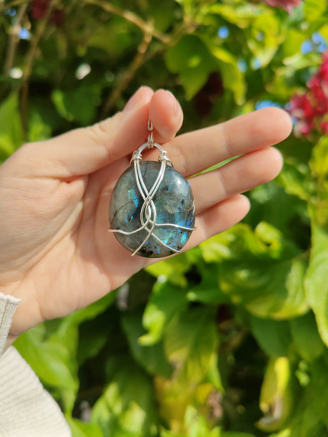 Pendentif Labradorite • Argenté