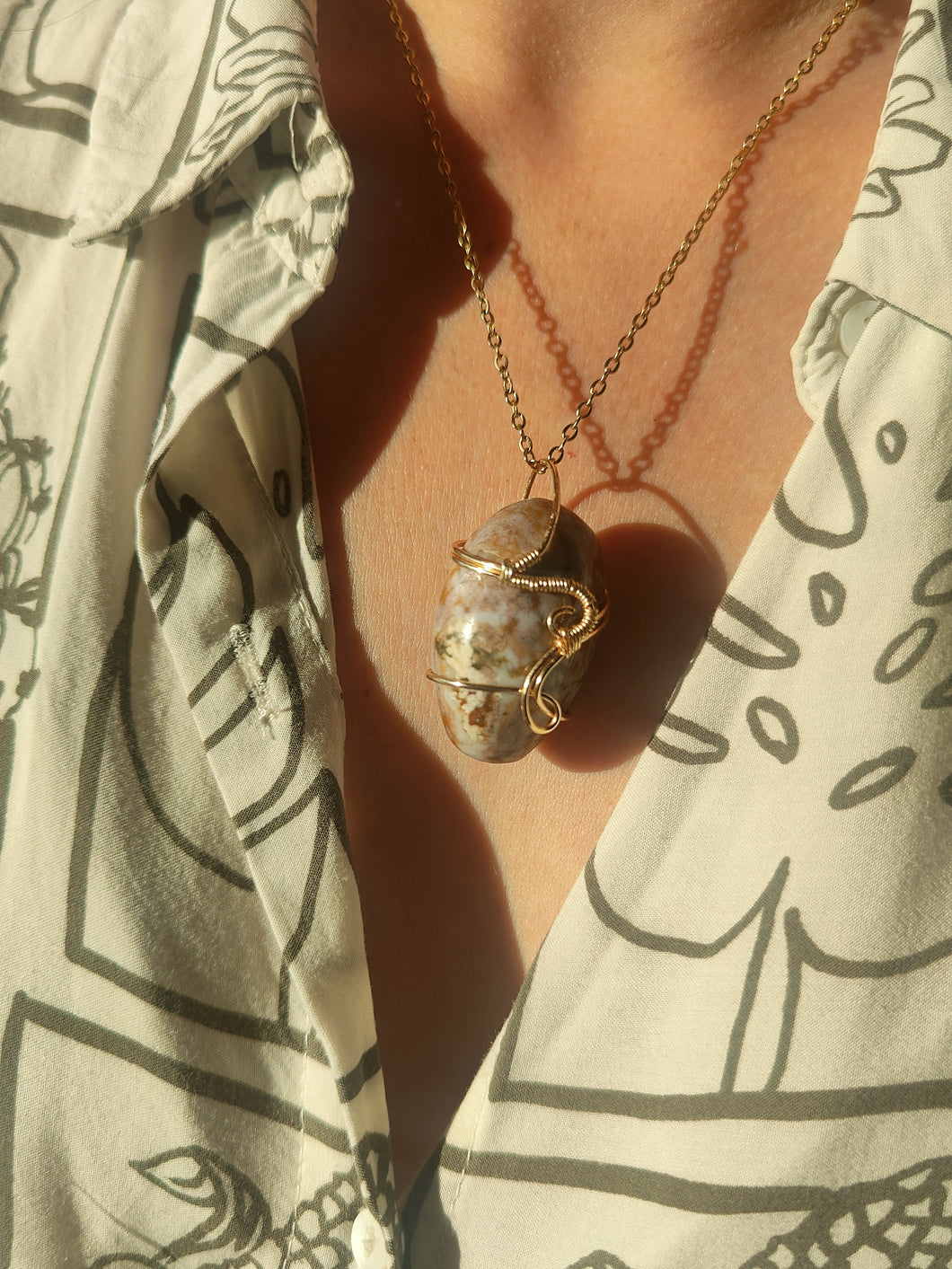 Pendentif • Jaspe Océan