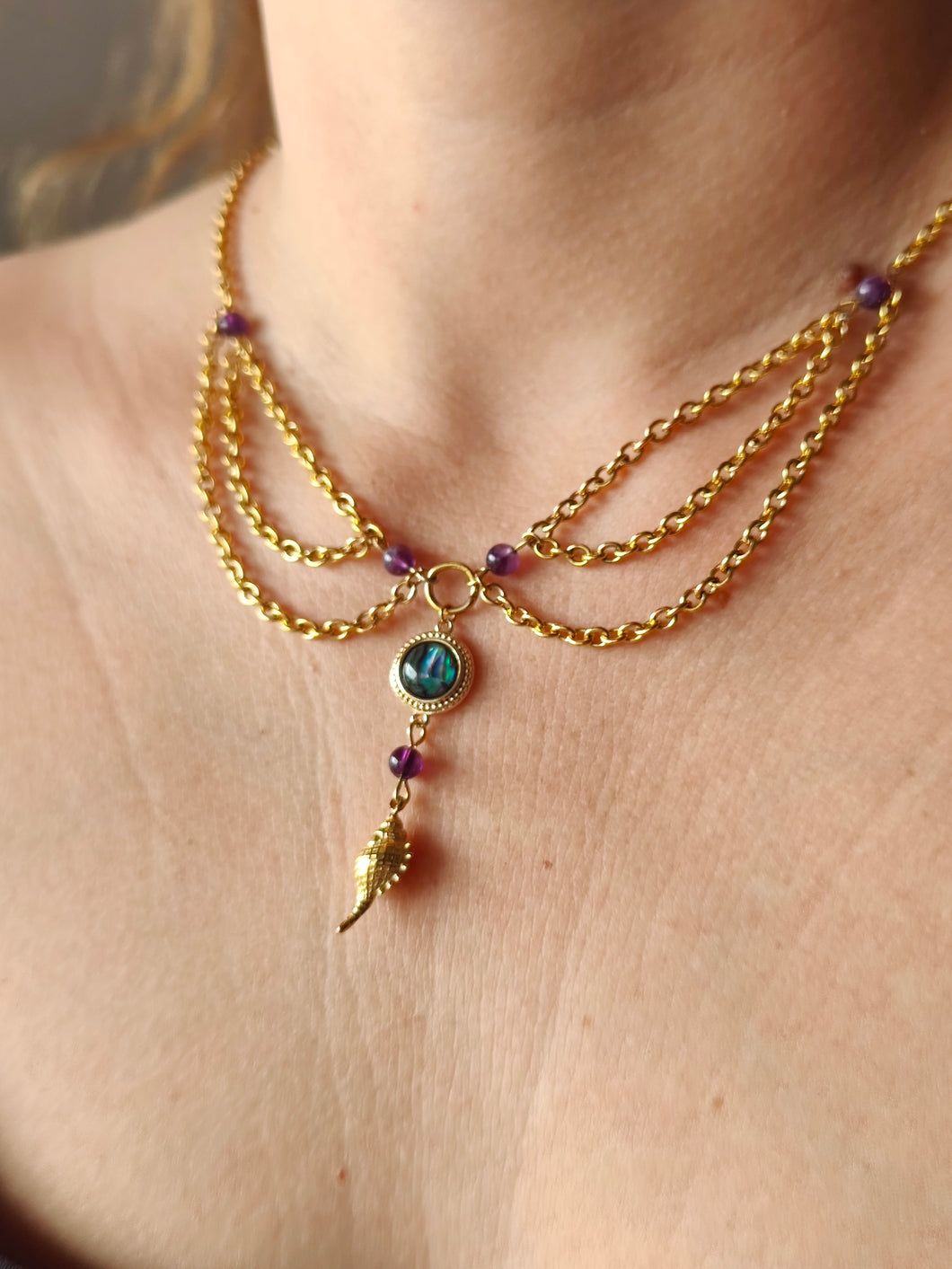 Morgana • améthyste & abalone