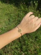 Charger l'image dans la galerie, Bracelet Fleur de vie • agate arbre (doré)
