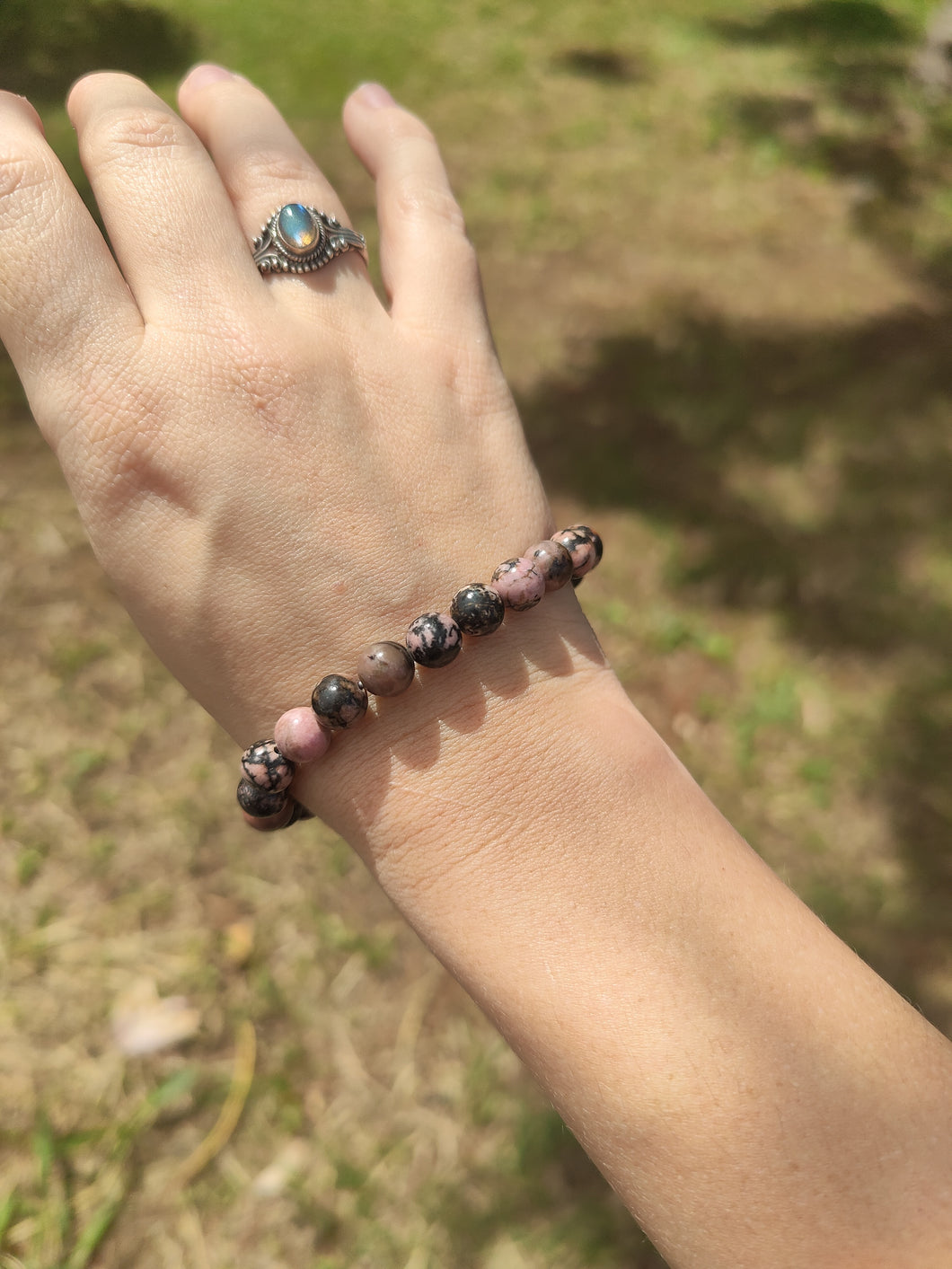 Bracelet en rhodonite