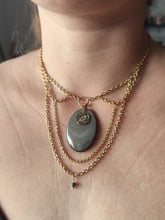 Charger l&#39;image dans la galerie, Yelena • Obsidienne argentée et pyrite
