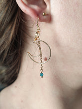 Charger l&#39;image dans la galerie, Boucles Mini Leia • Apatite bleue
