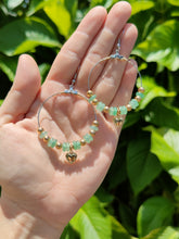 Charger l&#39;image dans la galerie, Boucles Jennifer • Aventurine &amp; Cœur
