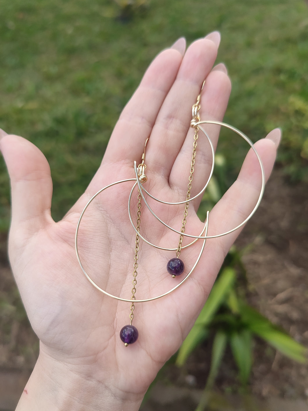 Boucles Leia • améthyste