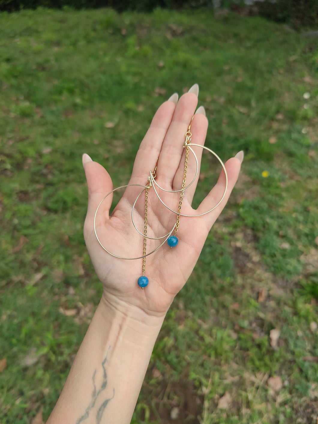 Boucle Leia • Apatite bleue