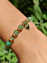 Charger l&#39;image dans la galerie, Bracelet Jennifer • Aventurine &amp; Cœur
