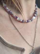 Charger l&#39;image dans la galerie, Collier &quot;Lavender&quot; • Améthyste, Selenite, Kunzite
