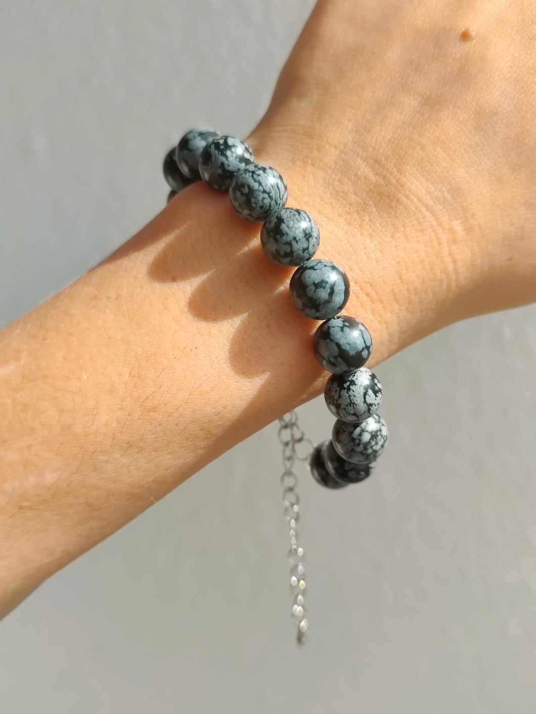 Bracelet Obsidienne Flocon de Neige