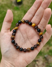 Charger l&#39;image dans la galerie, Bracelet Protection (œil de tigre•onyx•quartz fumé)
